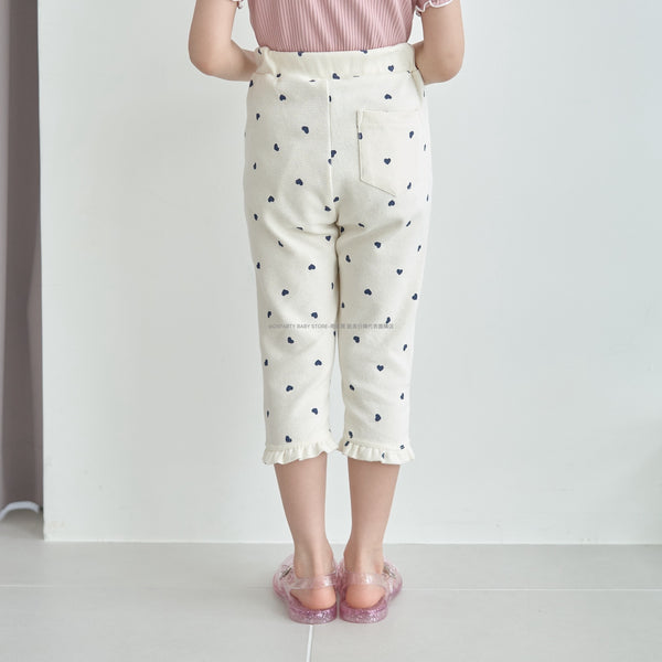 日本童裝 Ly# mine 接觸冷感 皺褶七分長褲 100-140cm 女童款 夏季 PANTS