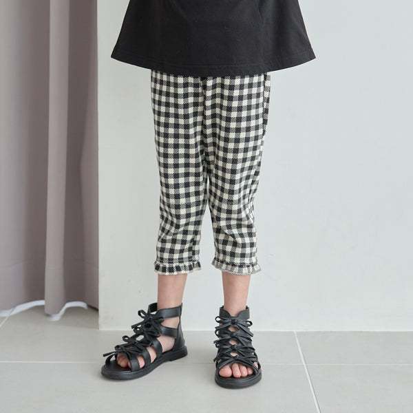 日本童裝 Ly# mine 接觸冷感 皺褶七分長褲 100-140cm 女童款 夏季 PANTS