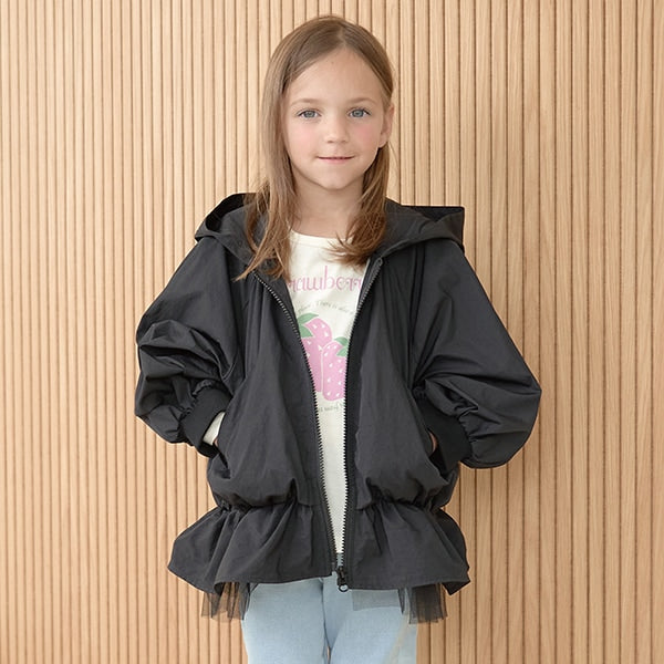 日本童裝 Ly# mine 蕾絲收腰外套 100-150cm 女童款 秋季 OUTERWEAR