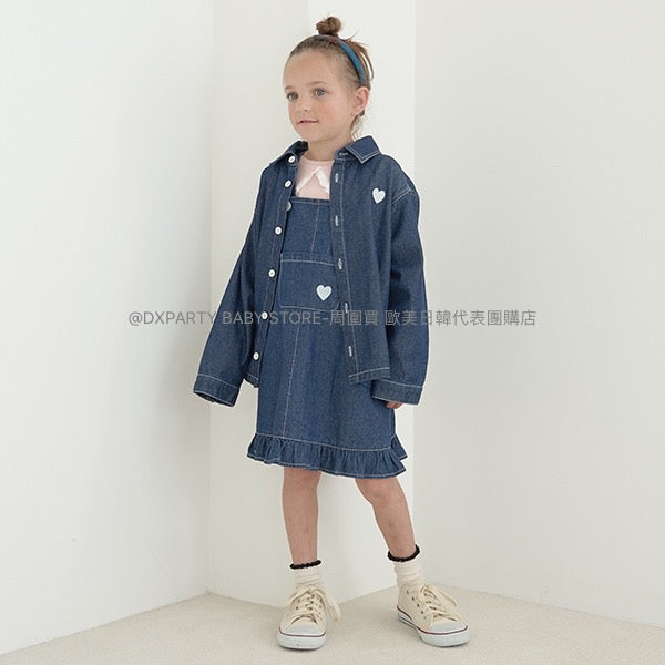 日本童裝 Ly# mine 牛仔吊帶裙 100-150cm 女童款 秋季 DRESSES