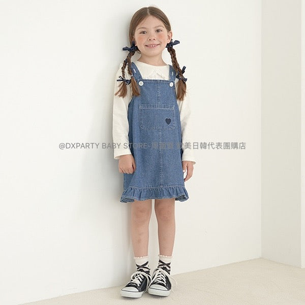 日本童裝 Ly# mine 牛仔吊帶裙 100-150cm 女童款 秋季 DRESSES