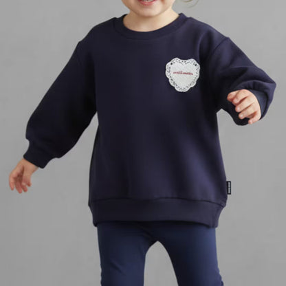 日本童裝 pe#main 印花衛衣 80-130cm 女童款 冬季 TOPS 聖誕紅/新年紅