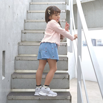 Japanese children's clothing Ly# mine embroidered denim skirt pants 100-150cm girls spring and summer PANTS 