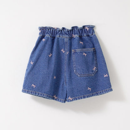 Japanese children's clothing Ly# mine embroidered denim skirt pants 100-150cm girls spring and summer PANTS 