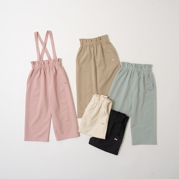 Japanese children's clothing Ly# mine suspender pants (suspenders are removable) 100-150cm girls' spring and summer PANTS 