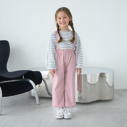 Japanese children's clothing Ly# mine suspender pants (suspenders are removable) 100-150cm girls' spring and summer PANTS 