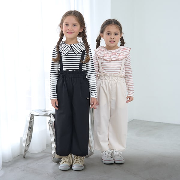 Japanese children's clothing Ly# mine suspender pants (suspenders are removable) 100-150cm girls' spring and summer PANTS 