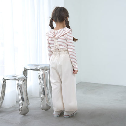 Japanese children's clothing Ly# mine suspender pants (suspenders are removable) 100-150cm girls' spring and summer PANTS 
