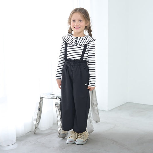 Japanese children's clothing Ly# mine suspender pants (suspenders are removable) 100-150cm girls' spring and summer PANTS 
