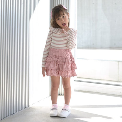 Japanese children's clothing Ly# mine layer cake skirt pants 100-150cm girls spring and summer PANTS 