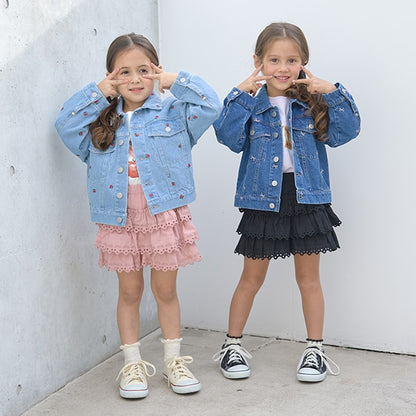 Japanese children's clothing Ly# mine layer cake skirt pants 100-150cm girls spring and summer PANTS 
