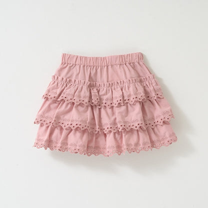 Japanese children's clothing Ly# mine layer cake skirt pants 100-150cm girls spring and summer PANTS 