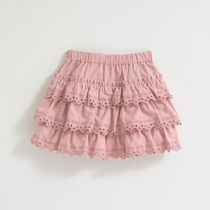 Japanese children's clothing Ly# mine layer cake skirt pants 100-150cm girls spring and summer PANTS 