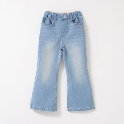 Japanese children's clothing Ly# mine flared jeans 100-150cm girls spring and summer PANTS 