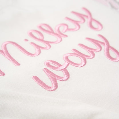 Japanese children's clothing Ly# mine puff sleeve embroidered letter top 100-150cm girls spring and summer TOPS 