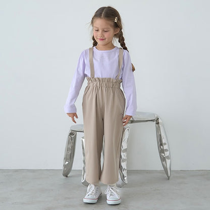 Japanese children's clothing Ly# mine color matching rhinestone puff sleeve top 100-150cm girls spring and summer TOPS 
