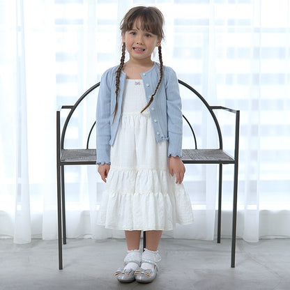 Japanese children's clothing Ly# mine knitted jacket 100-150cm girls spring and summer OUTERWEAR 