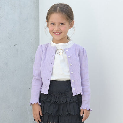 Japanese children's clothing Ly# mine knitted jacket 100-150cm girls spring and summer OUTERWEAR 