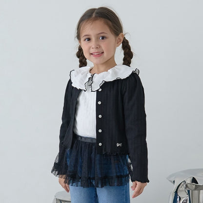 Japanese children's clothing Ly# mine knitted jacket 100-150cm girls spring and summer OUTERWEAR 