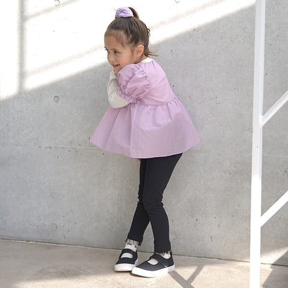 Japanese children's clothing Ly# mine fake two-piece puff sleeve top 100-150cm girls spring and summer TOPS 