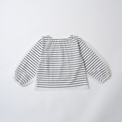 Japanese children's clothing Ly# mine mesh sleeve top 100-150cm girls spring and summer TOPS 