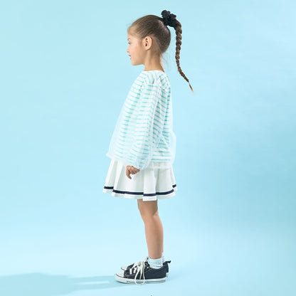 Japanese children's clothing Ly# mine mesh sleeve top 100-150cm girls spring and summer TOPS 