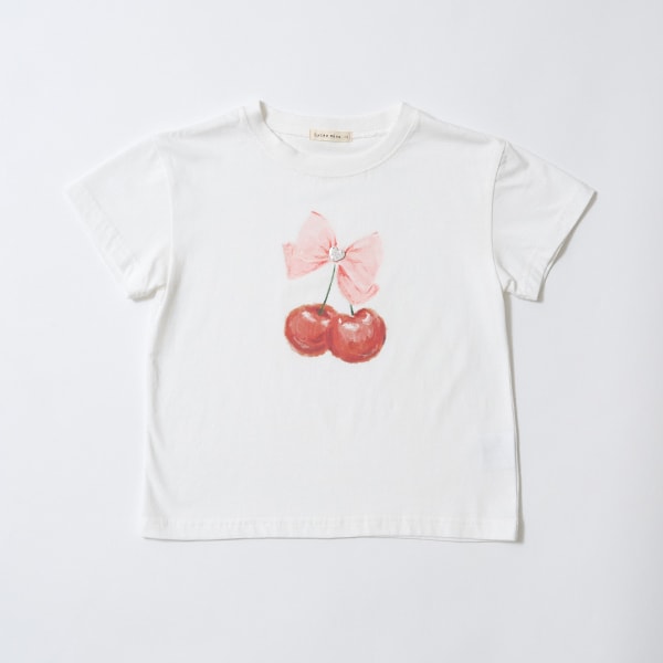 Japanese children's clothing Ly# mine cute pattern top 100-150cm girls spring and summer TOPS 