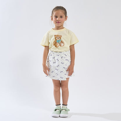 Japanese children's clothing Ly# mine cute pattern top 100-150cm girls spring and summer TOPS 