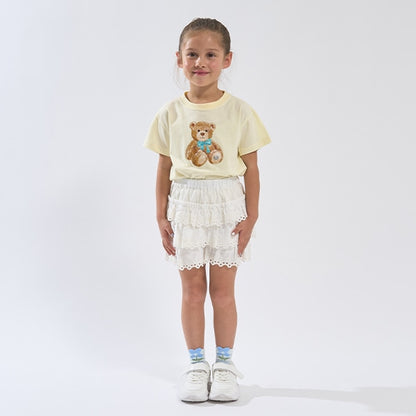 Japanese children's clothing Ly# mine cute pattern top 100-150cm girls spring and summer TOPS 