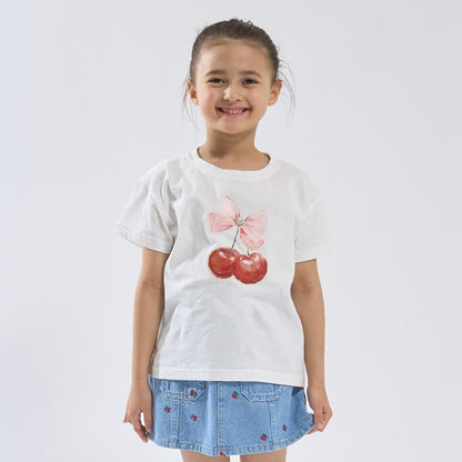 Japanese children's clothing Ly# mine cute pattern top 100-150cm girls spring and summer TOPS 