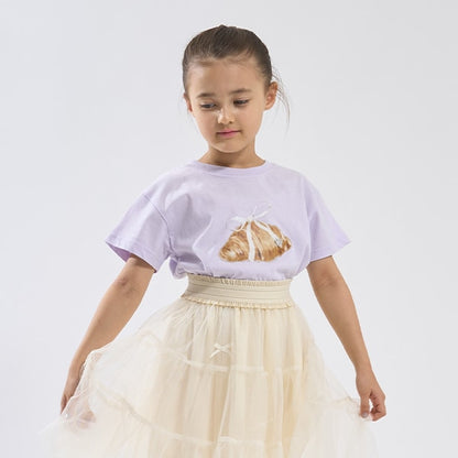 Japanese children's clothing Ly# mine cute pattern top 100-150cm girls spring and summer TOPS 