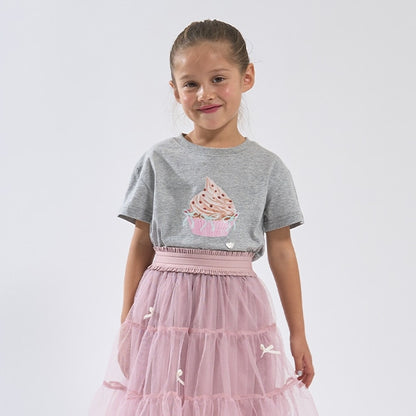 Japanese children's clothing Ly# mine cute pattern top 100-150cm girls spring and summer TOPS 