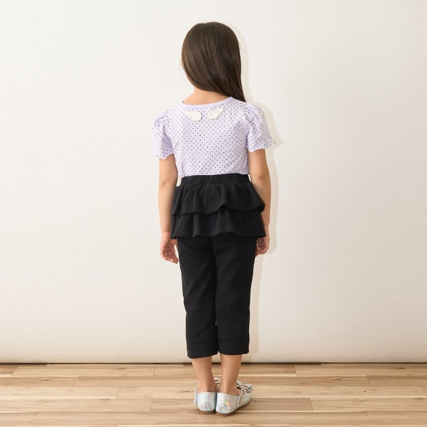 Japanese children's clothing Ly# mine heart embroidered top 100-150cm girls spring and summer TOPS 