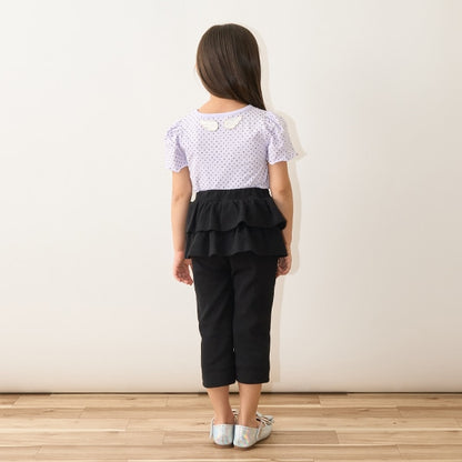 Japanese children's clothing Ly# mine heart embroidered top 100-150cm girls spring and summer TOPS 