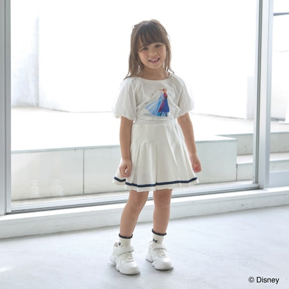 Japanese children's clothing Ly# mine x Disney seersucker sleeve top 100-140cm girls spring and summer TOPS 