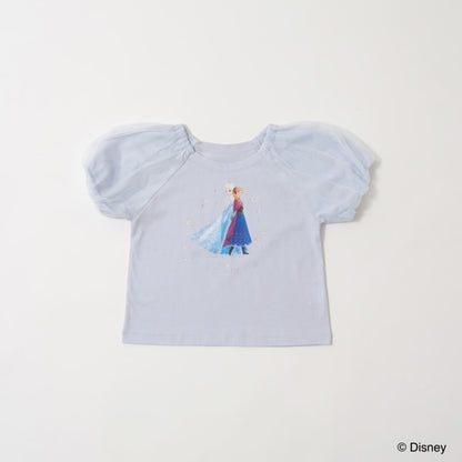 Japanese children's clothing Ly# mine x Disney seersucker sleeve top 100-140cm girls spring and summer TOPS 