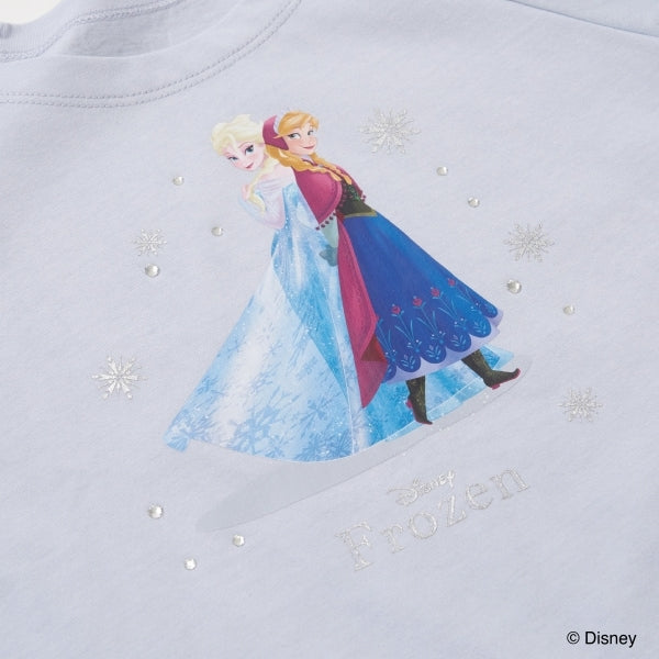 Japanese children's clothing Ly# mine x Disney seersucker sleeve top 100-140cm girls spring and summer TOPS 