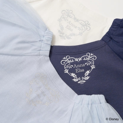 Japanese children's clothing Ly# mine x Disney seersucker sleeve top 100-140cm girls spring and summer TOPS 