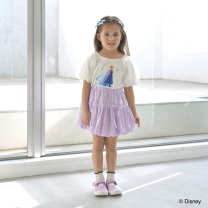 Japanese children's clothing Ly# mine x Disney seersucker sleeve top 100-140cm girls spring and summer TOPS 