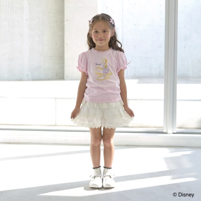 Japanese children's clothing Ly# mine x Disney puff sleeve top 100-140cm girls spring and summer TOPS 