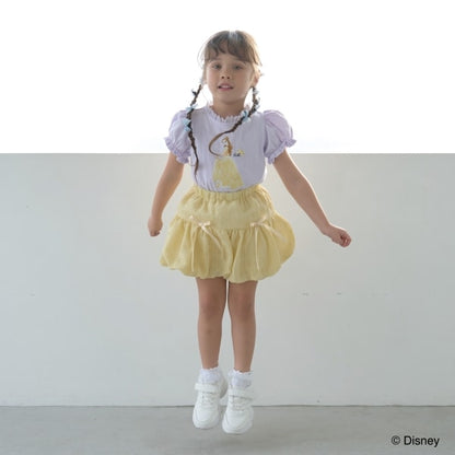 Japanese children's clothing Ly# mine x Disney puff sleeve top 100-140cm girls spring and summer TOPS 