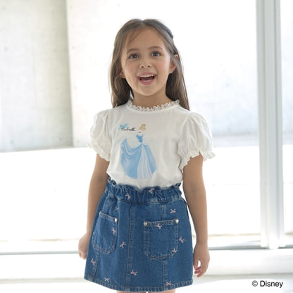 Japanese children's clothing Ly# mine x Disney puff sleeve top 100-140cm girls spring and summer TOPS 