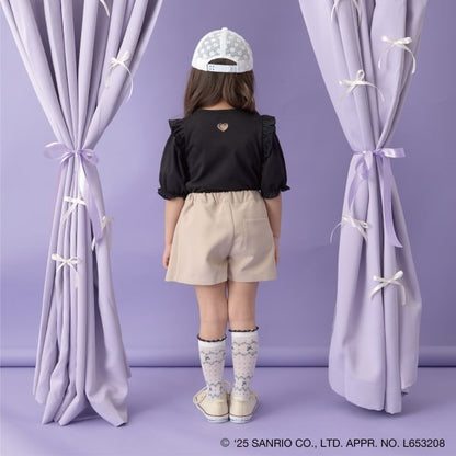 Japanese children's clothing Ly# mine x Sanrio small flying sleeve top 100-140cm girls spring and summer TOPS 