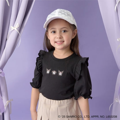 Japanese children's clothing Ly# mine x Sanrio small flying sleeve top 100-140cm girls spring and summer TOPS 