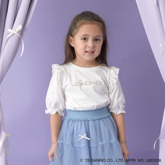 Japanese children's clothing Ly# mine x Sanrio small flying sleeve top 100-140cm girls spring and summer TOPS 