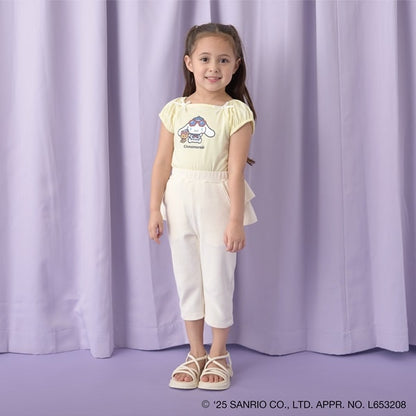 Japanese children's clothing Ly# mine x Sanrio puff sleeve top 100-140cm girls spring and summer TOPS 