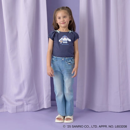 Japanese children's clothing Ly# mine x Sanrio puff sleeve top 100-140cm girls spring and summer TOPS 