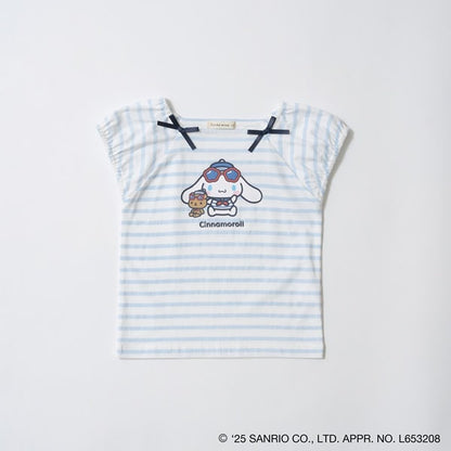 Japanese children's clothing Ly# mine x Sanrio puff sleeve top 100-140cm girls spring and summer TOPS 