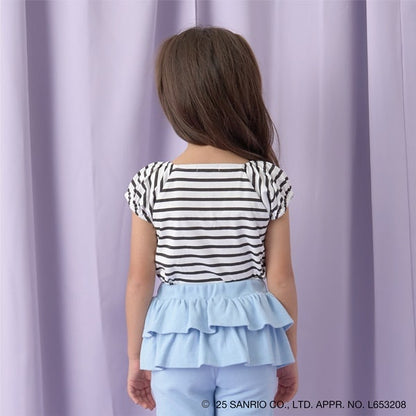 Japanese children's clothing Ly# mine x Sanrio puff sleeve top 100-140cm girls spring and summer TOPS 