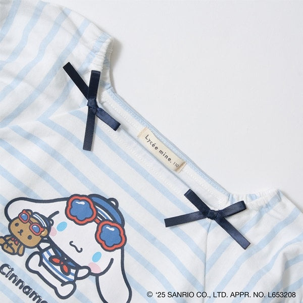 Japanese children's clothing Ly# mine x Sanrio puff sleeve top 100-140cm girls spring and summer TOPS 